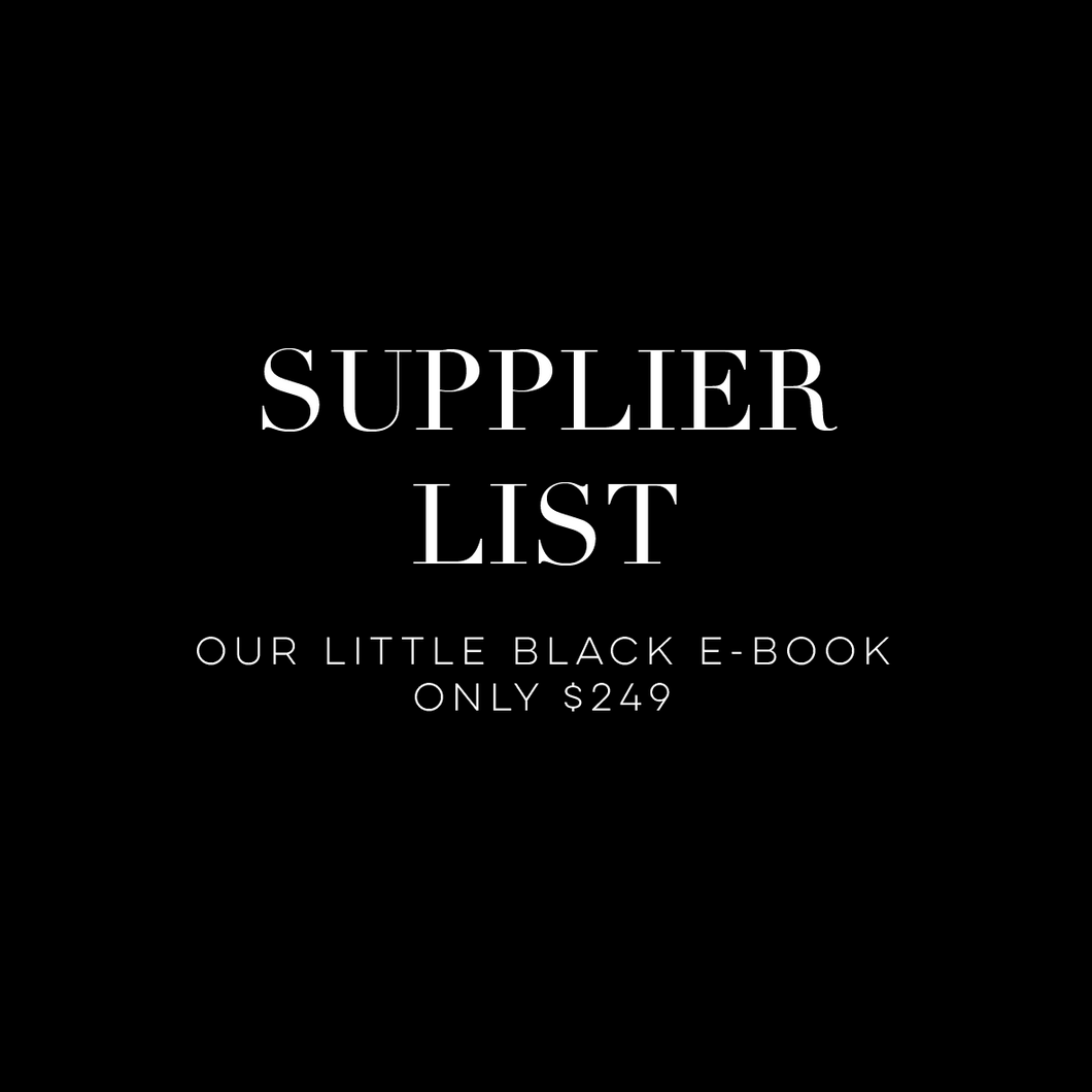 Little Black Book of Suppliers